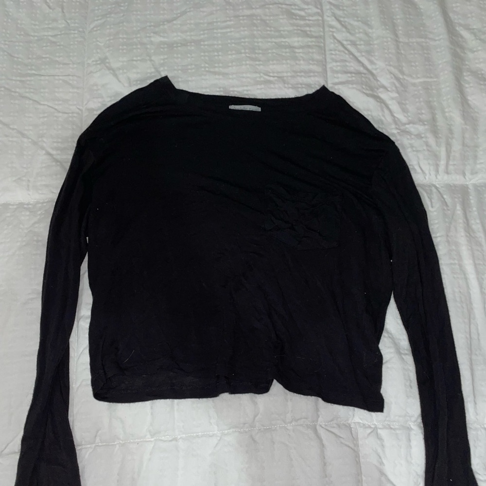 charlotte russe crop too long sleeve size medium